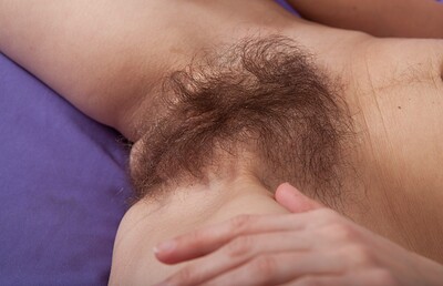 Stella in Stella strips from stockings to masturbate alone from We Are Hairy