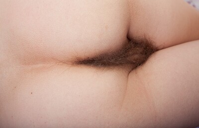 Stella in Stella strips from stockings to masturbate alone from We Are Hairy