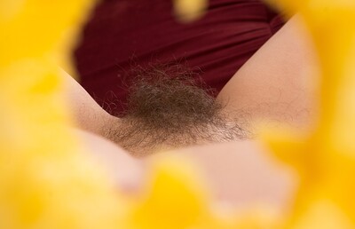 Shein in Shein undresses from tropical dress to masturbate from We Are Hairy