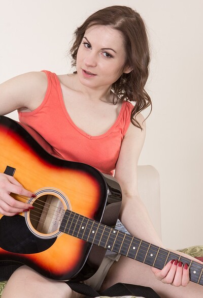 Whitney in Guitar playing and sexy stripping with Whitney from We Are Hairy