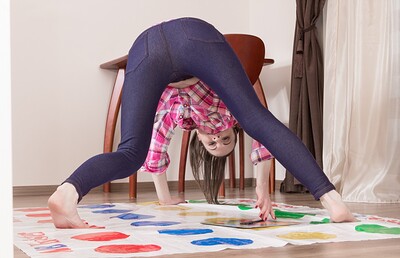 Whitney in Whitney plays naked Twister and has naked fun from We Are Hairy