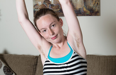 Ana Molly in Ana Molly exercises and then plays with her dildo from We Are Hairy