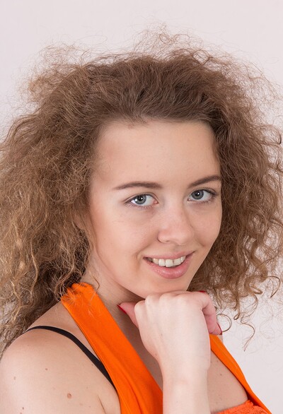 Viola R in Viola R takes off orange dress and stockings to play from We Are Hairy