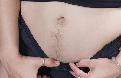 Pixxy in Pixxy gets naked in bed to show hairy body off from We Are Hairy