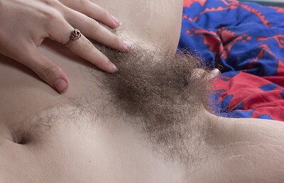 Pixxy in Pixxy gets naked in bed to show hairy body off from We Are Hairy