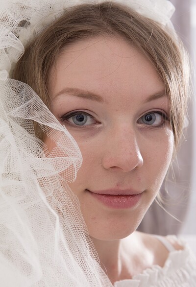 Amber S in Amber S strips naked in her wedding dress from We Are Hairy