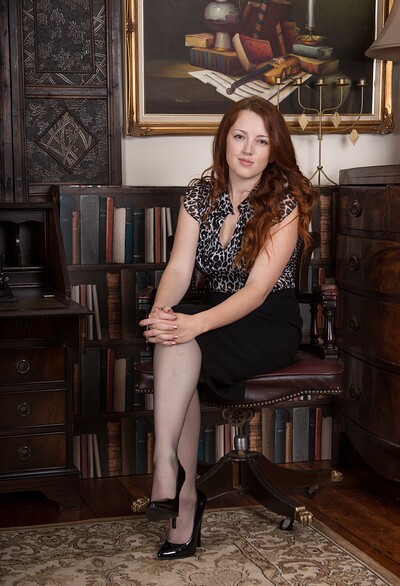 Jenny Smith in Jenny Smith puts on erotic striptease in study from We Are Hairy