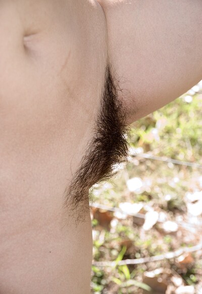 Akito in Akito enjoys her outdoor garden naked and sexy from We Are Hairy