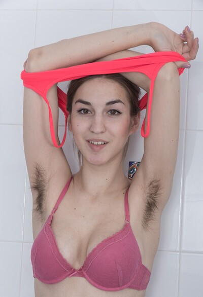 Halmia in Halmia takes a soapy and wet bath in her bathroom from We Are Hairy