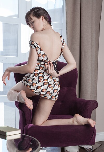 Ksenia Yankovskaya in Ksenia Yankovskaya strips naked on her armchair from We Are Hairy