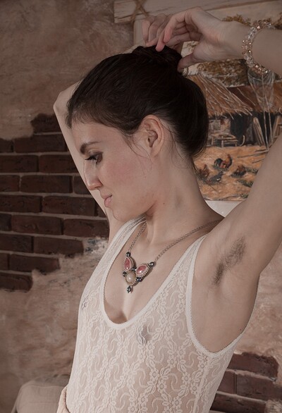 Maia in Maia strips naked from her long dress from We Are Hairy