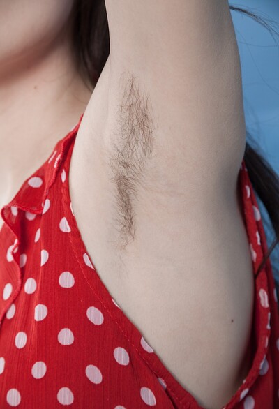 Maia in Maia models a red dress and masturbates in bed from We Are Hairy