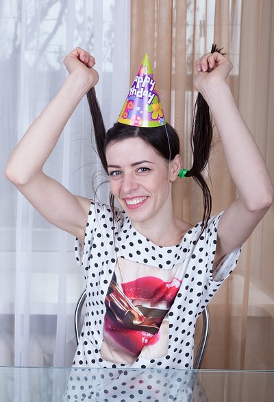 Maria Rosa in Maria Rosa enjoys her birthday by masturbating from We Are Hairy
