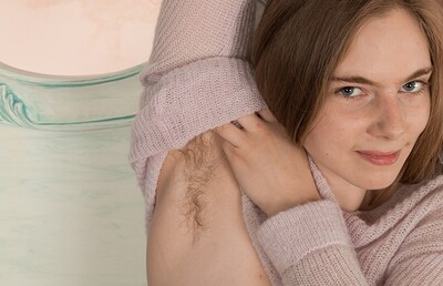 Alice Wonder in Alice Wonder strips naked sitting on her commode from We Are Hairy