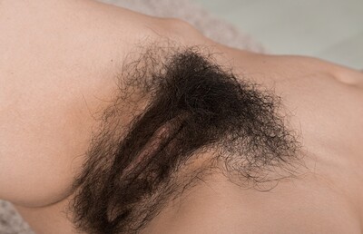 Luna O in Luna O strips nude by her mirror from We Are Hairy