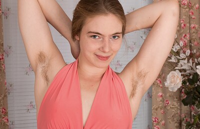 Alice Wonder in Alice Wonder strips and shows off her hairy body from We Are Hairy