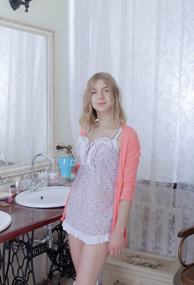 Kristinka in Kristinka shows off hairy body after makeup from We Are Hairy