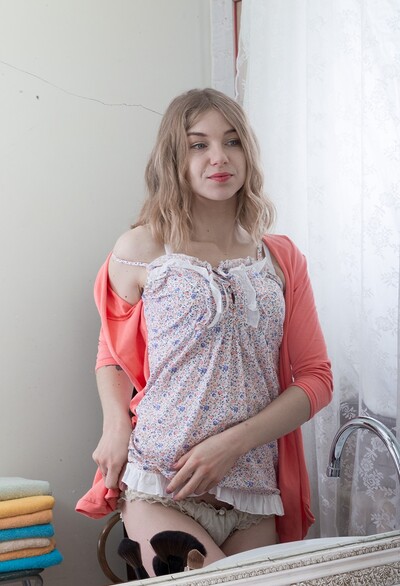 Kristinka in Kristinka shows off hairy body after makeup from We Are Hairy