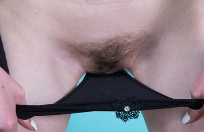Natinella in Natinella models her black tights and sexy body from We Are Hairy