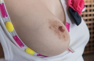 Donatella in Donatella strips and oils up her hairy body from We Are Hairy