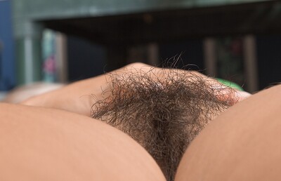 Candy Wallace in Candy Wallace shows off hairy body while outdoors from We Are Hairy