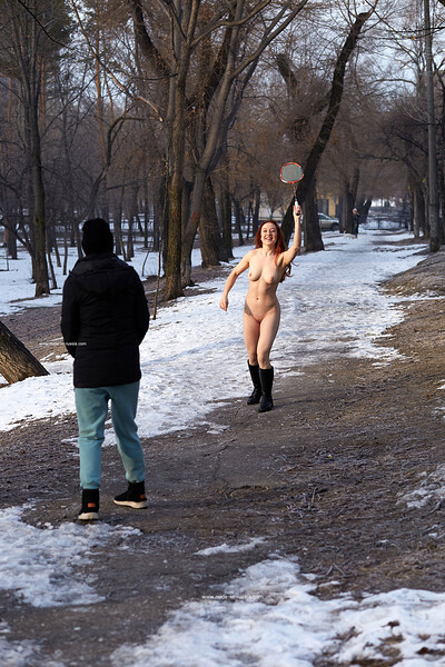 Nika in Winter Sports from Nude In Russia