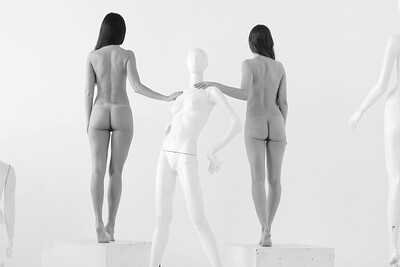 Julietta and Katja in White Studio from Nude In Russia