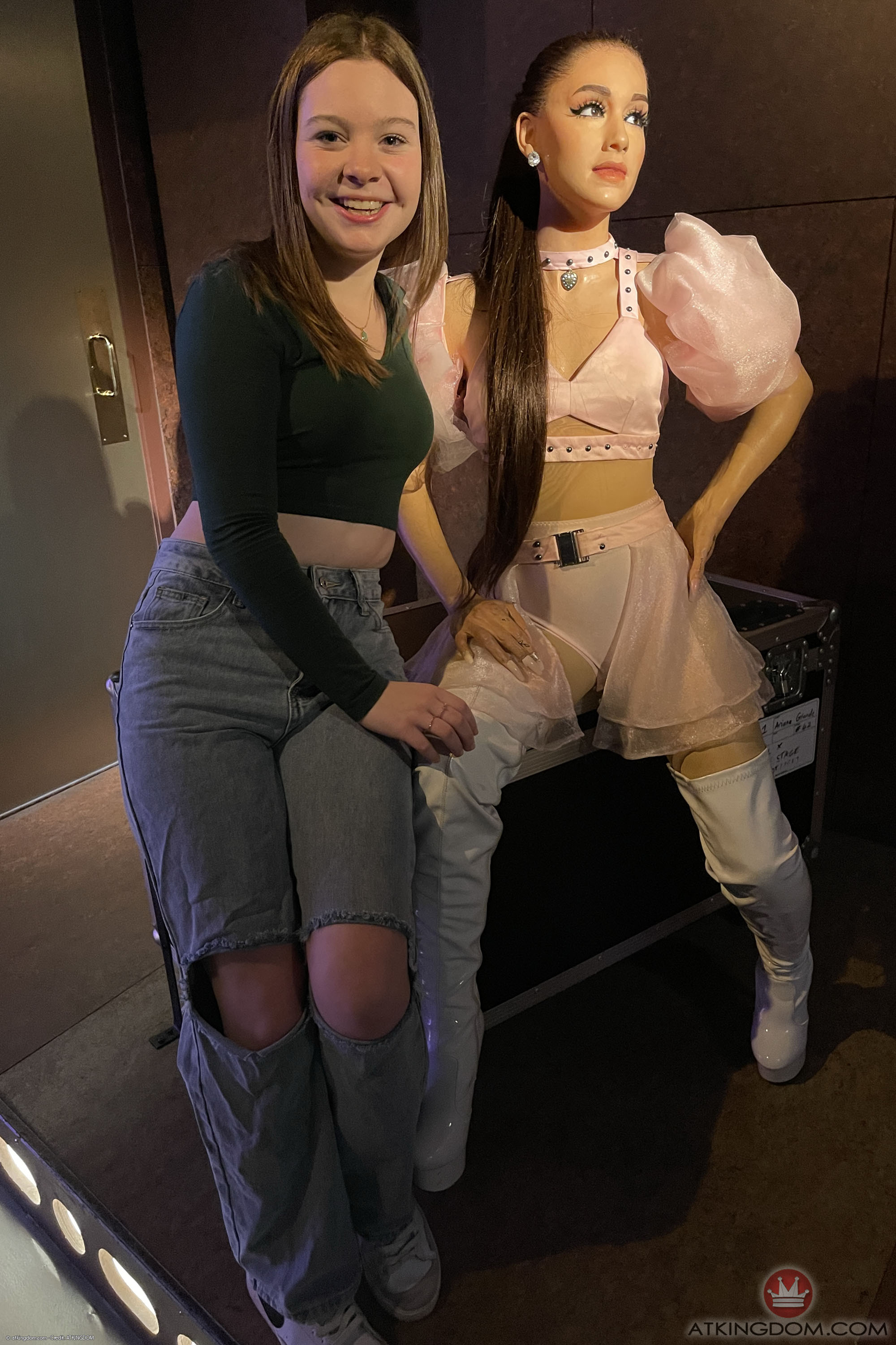 Adrianna Jade in ATK Petites set Museum Date BTS