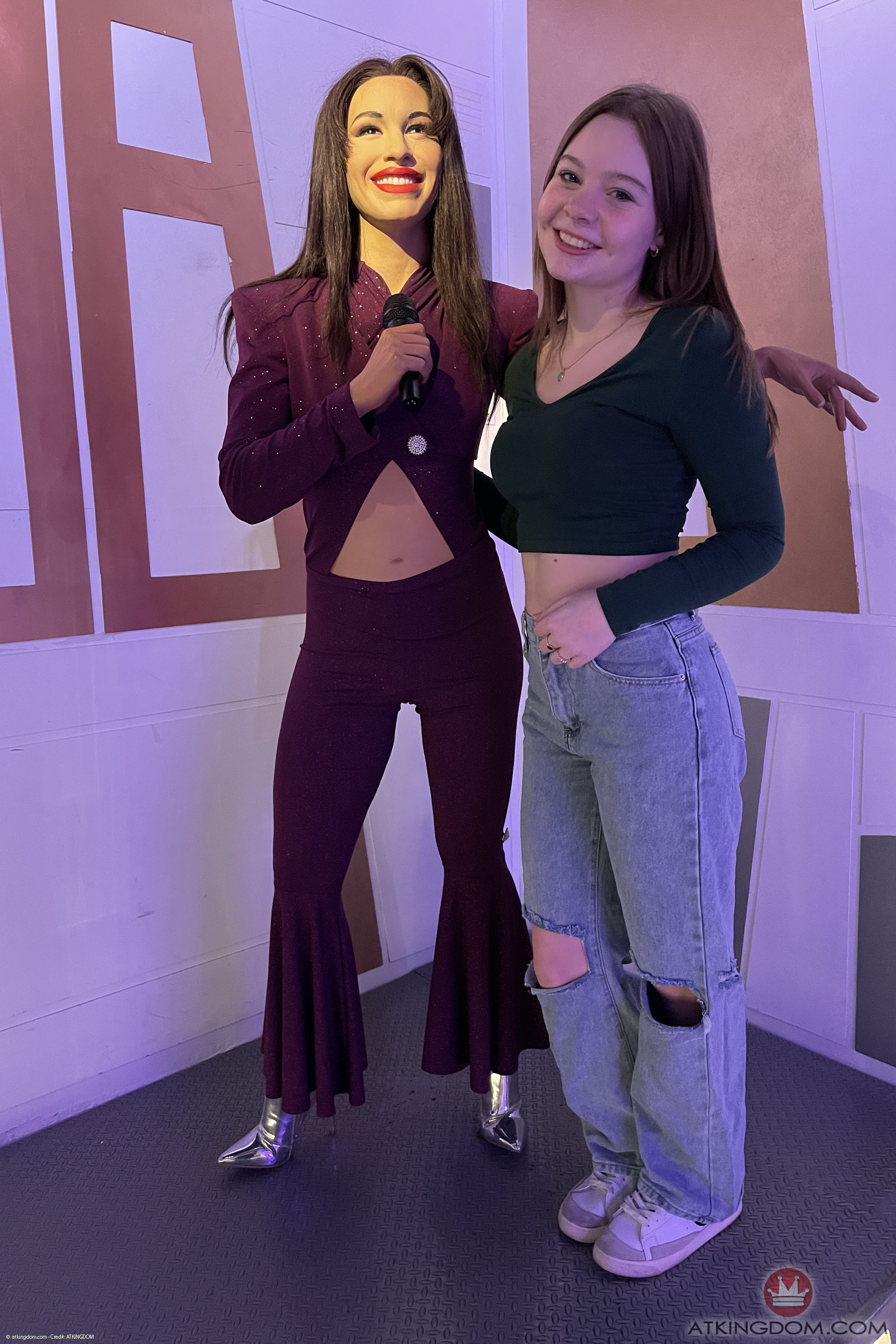 Adrianna Jade in ATK Petites set Museum Date BTS