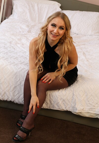 Luna in Little Black Dress Opaque Pantyhose from Only Opaques