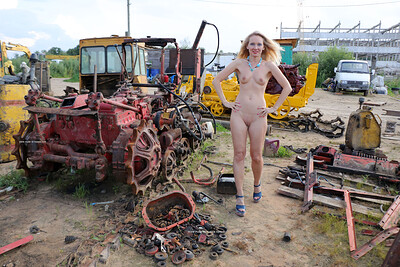 Alisa in Junkyard Hottie from Nude In Russia
