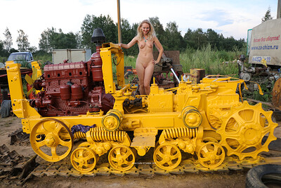 Alisa in Junkyard Hottie from Nude In Russia
