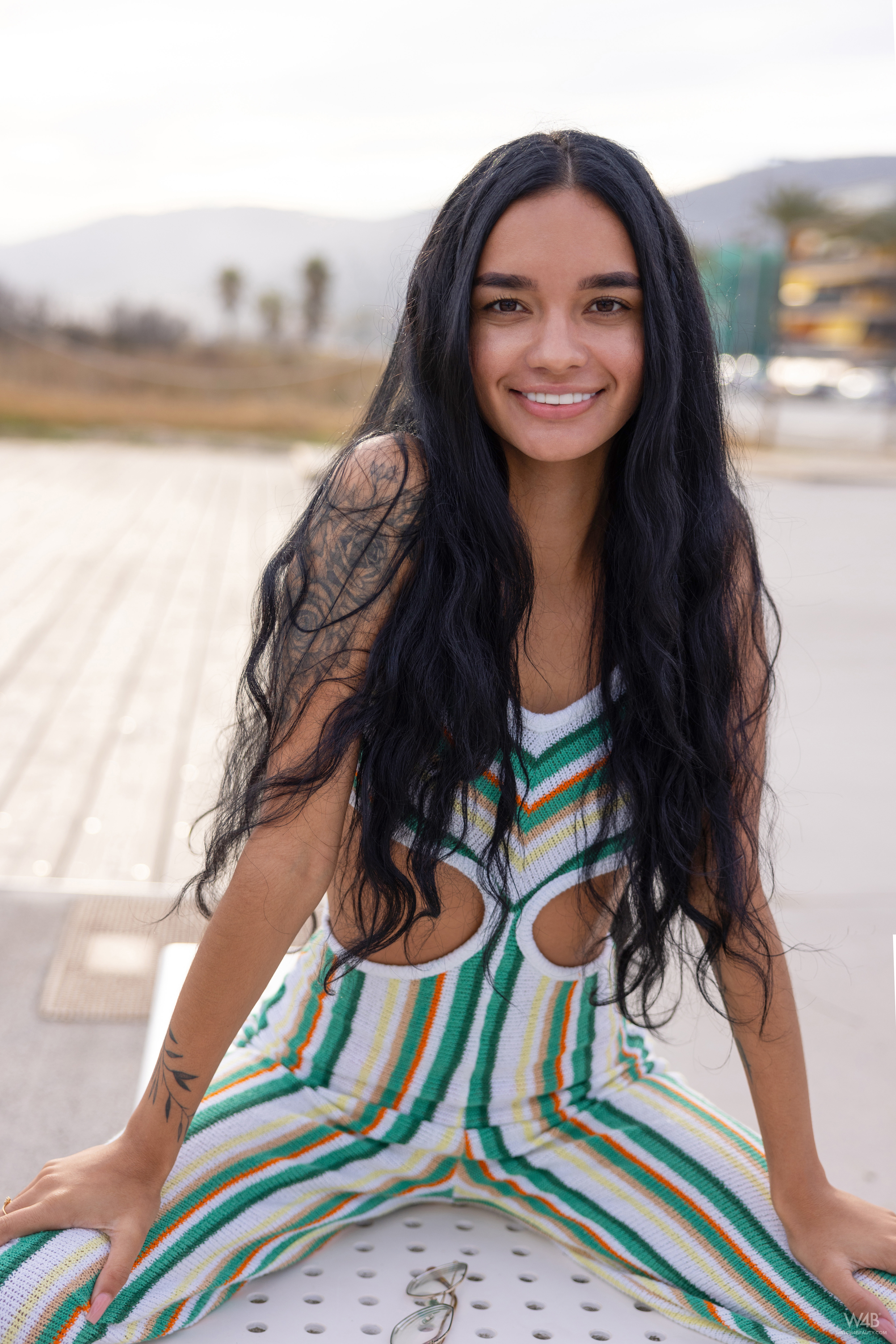 Dulce in Watch 4 Beauty set Outside And Inside