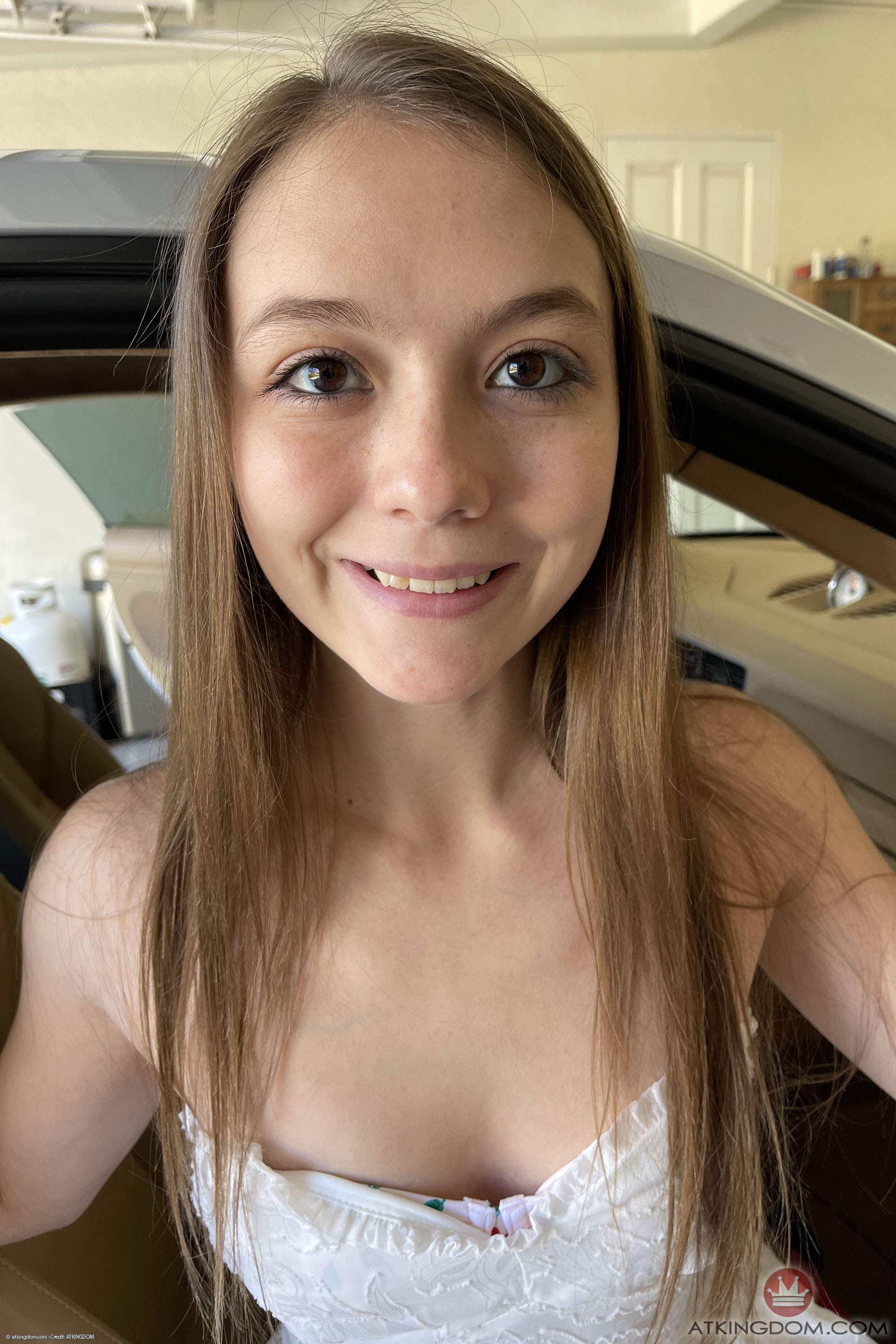 Mira Monroe in ATK Petites set Sexy BTS Stripping