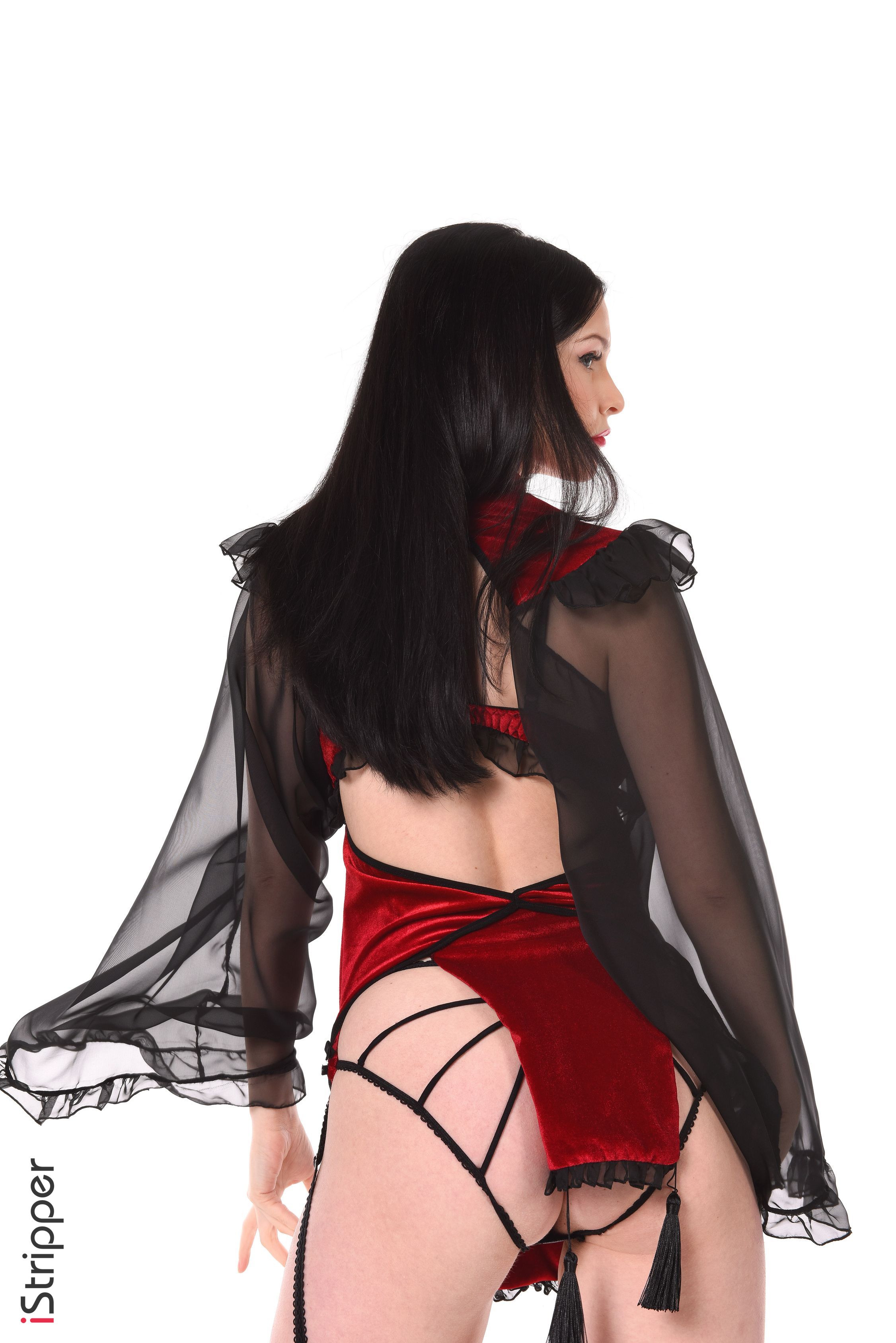 Morticia in Istripper set A Night In The Manor