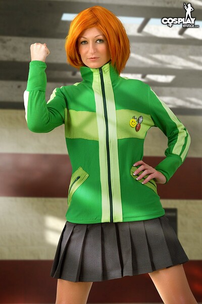 Corina in Chie Satonaka from Persona 4 from Cosplay Erotica