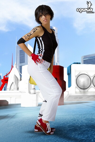Anne in Faith Connors in Mirror's Edge from Cosplay Erotica