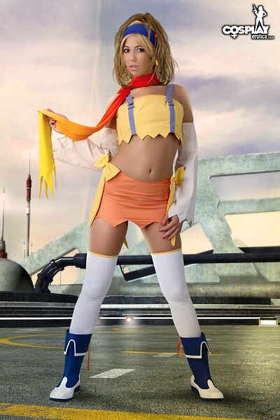 Shelly in Rikku from Final Fantasy from Cosplay Erotica