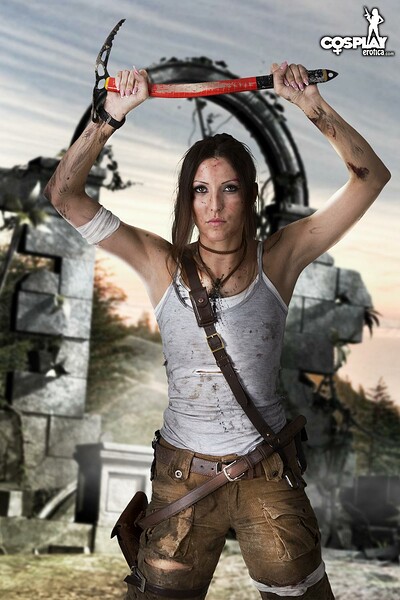 Anne in Lara Croft in Tomb Raider from Cosplay Erotica