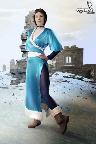 Cassie in Katara from Avatar from Cosplay Erotica