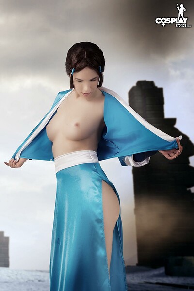 Cassie in Katara from Avatar from Cosplay Erotica