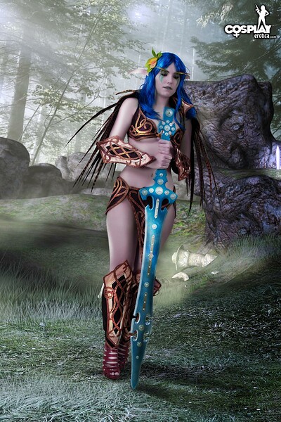 Cassie in Night elf from World of Warcraft from Cosplay Erotica
