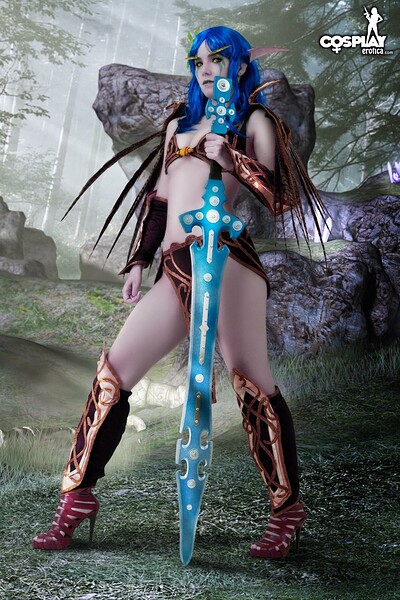 Cassie in Night elf from World of Warcraft from Cosplay Erotica