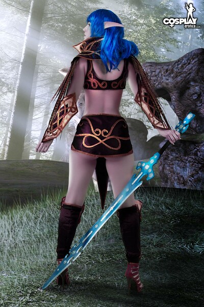 Cassie in Night elf from World of Warcraft from Cosplay Erotica