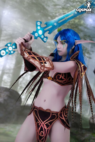 Cassie in Night elf from World of Warcraft from Cosplay Erotica