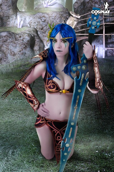Cassie in Night elf from World of Warcraft from Cosplay Erotica