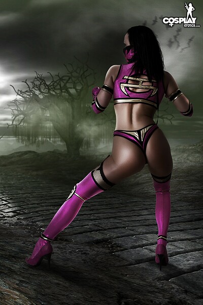 Kyra in Mileena from Mortal Kombat from Cosplay Erotica
