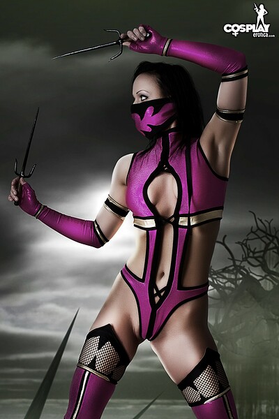 Kyra in Mileena from Mortal Kombat from Cosplay Erotica