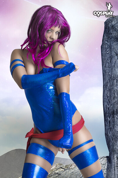 Ginger in Psylocke from X-Men 3: The Last Stand from Cosplay Erotica