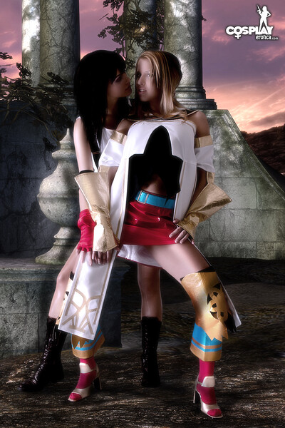 Analia and Nayma in Ashe, Tifa from Final Fantasy from Cosplay Erotica